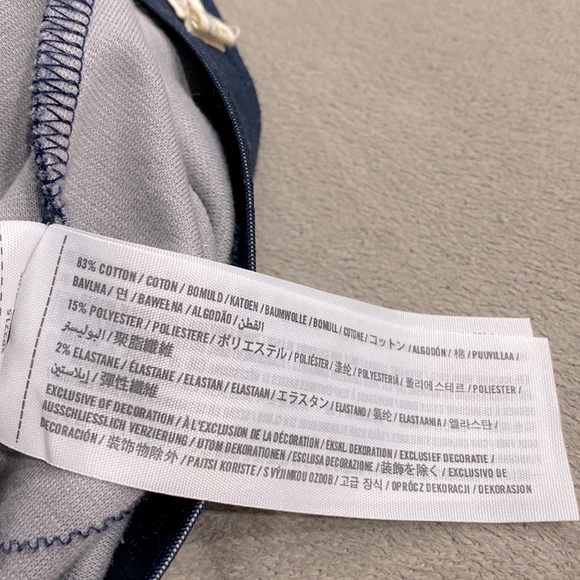 Hollister Elastic Waist Navy Blue White Zipped Pockets Women's Skirt Size Small! - Picture 7 of 8